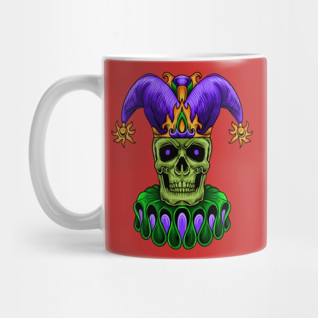 Skull Clown Illustration by Mako Design 